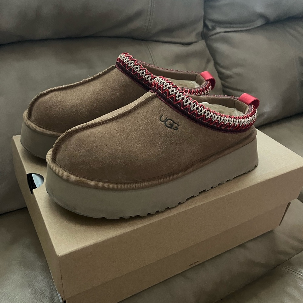 UGG Tazz Chestnut Slippers Size 7
